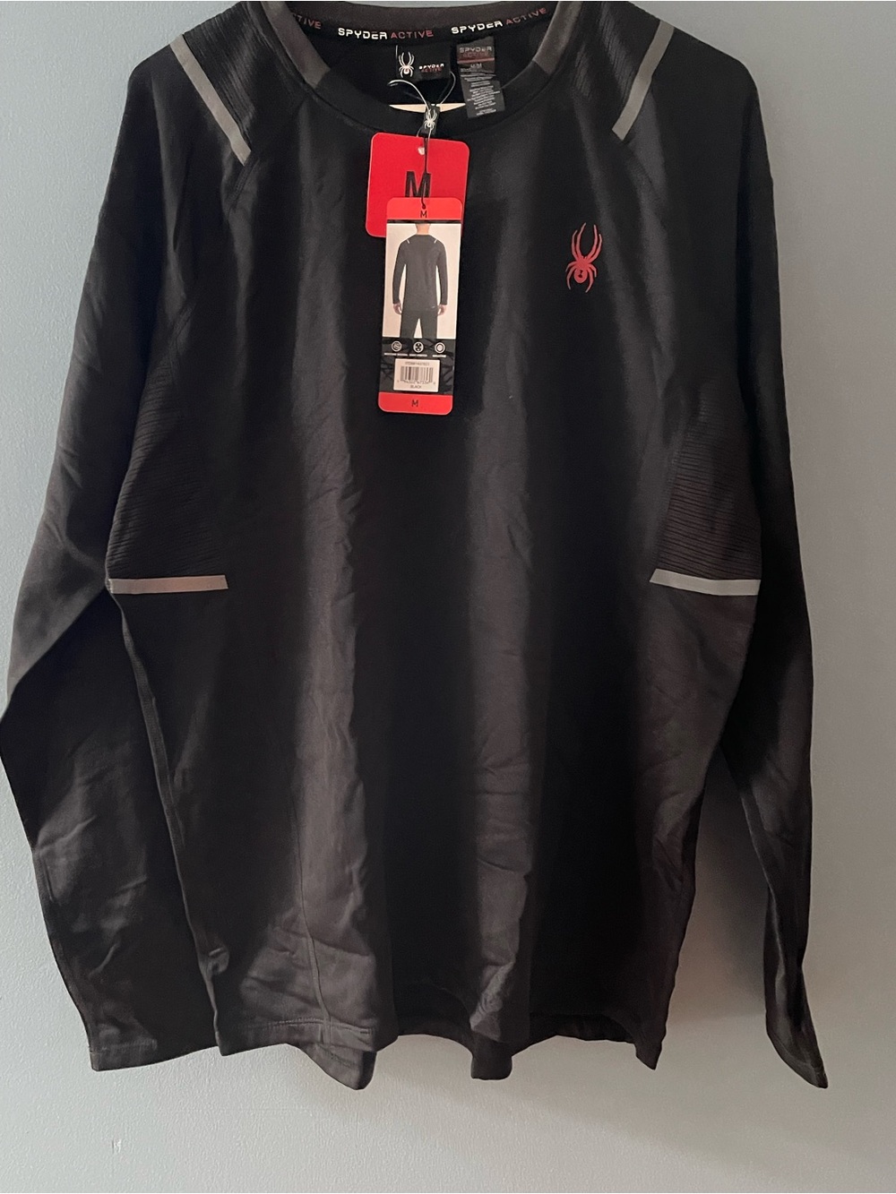 Spyder Black Long Sleeve Performance Pullover